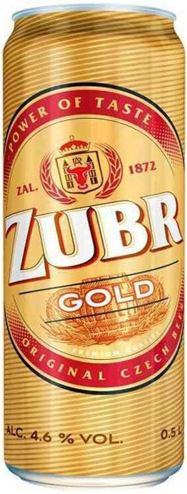 Пиво Зубр Голд / Zubr Gold 0.5 - банка
