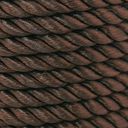 Шнур витой 5мм, коричневый(1м)