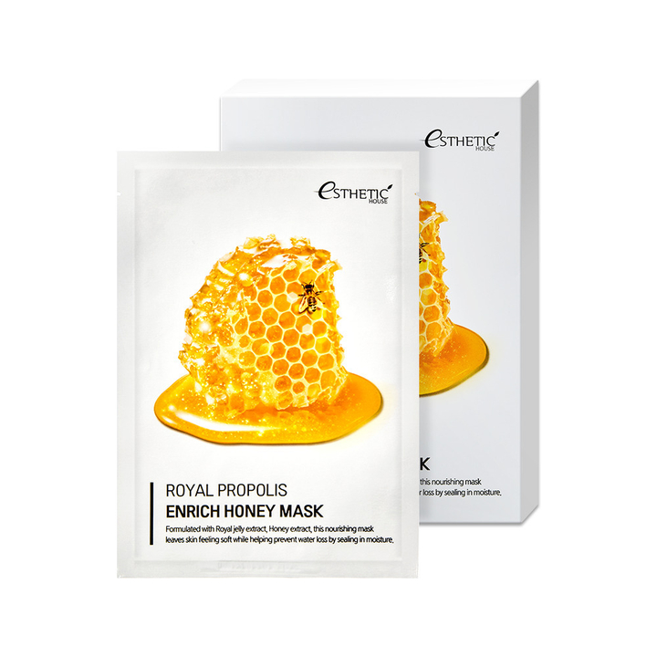 Маска для лица тканевая Esthetic House Royal Propolis Enrich Honey Mask Прополис 25 мл