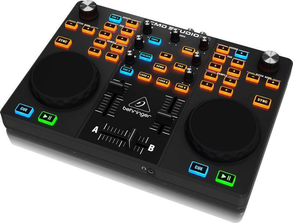 BEHRINGER CMD STUDIO 2A MIDI контроллер для DJ на 2 деки, со встроенным 4 канальным аудио интерфейсом__1