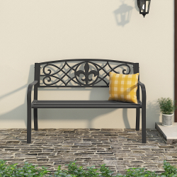 Скамейка стальная АЖУРНАЯ «OPENWORK» цвет бронза