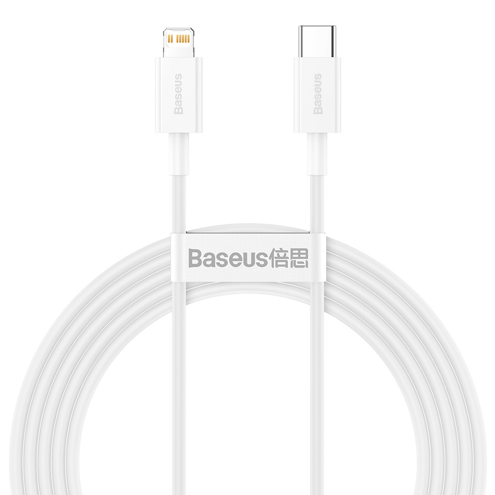 Lightning Кабель Baseus Superior Series Fast Charging Data Cable Type-C to iP PD 20W 2m - White