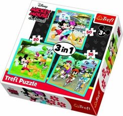 Puzzle - "3in1" - Mickey Mouse with friends / Disney Standard Characters
