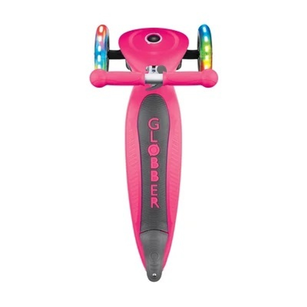 Самокат Globber Junior Foldable Lights розовый