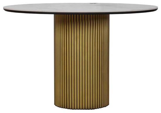 Стол DUBAI 120 Calacata gold gloss / gold velvet