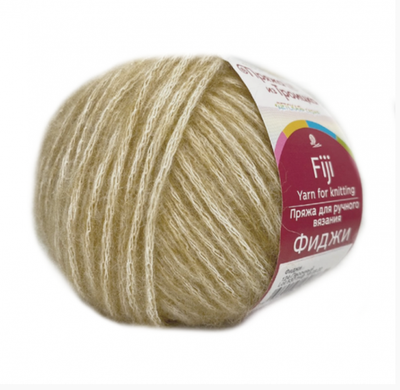 Пряжа "Фиджи", 20% мериносовая шерсть, 60% хлопок, 20% акрил, 50 г - 95 м, песочный