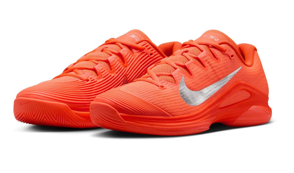 Мужские кроссовки теннисные Nike Zoom Vapor 12 Premium - hyper crimson/metallic silver