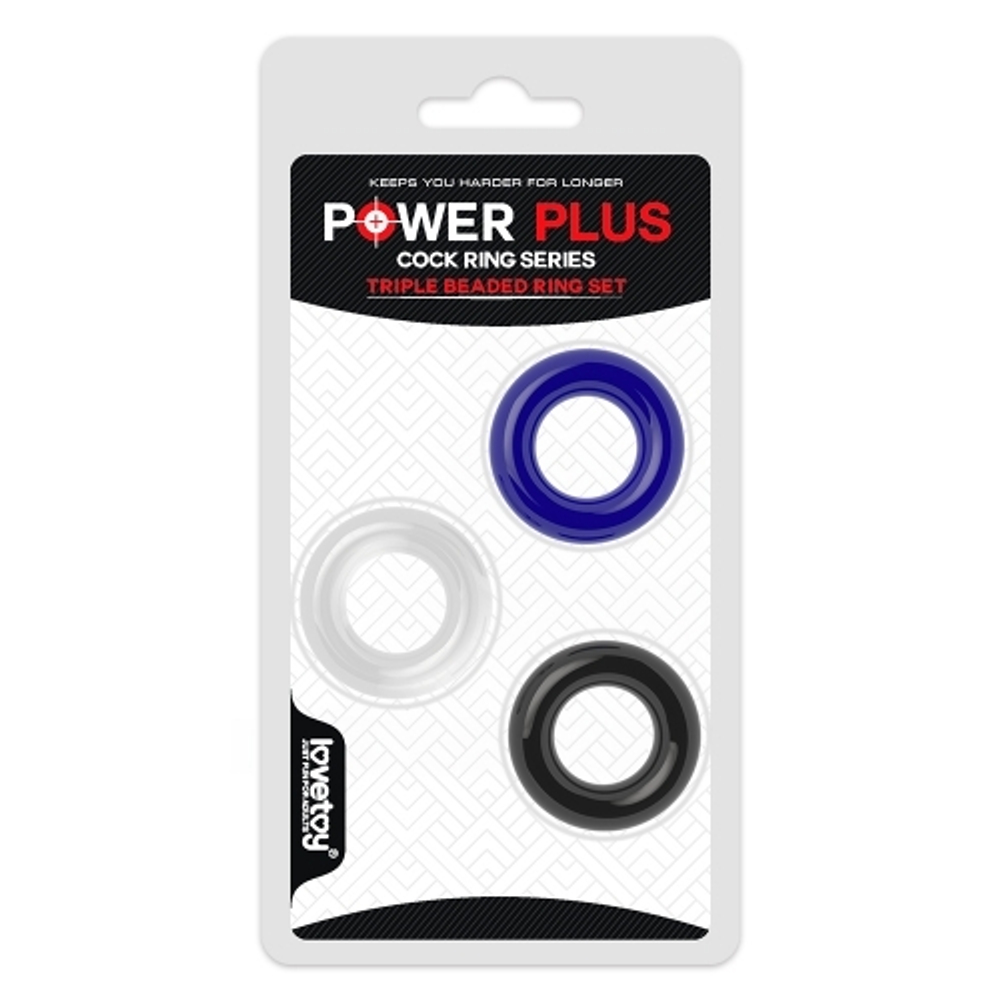 Набор эрекционных колец Power Plus Triple Donut Ring Set