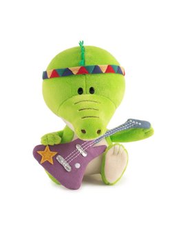 Мягкая игрушка Крокодильчик Кики с гитарой (15 см) в коробке