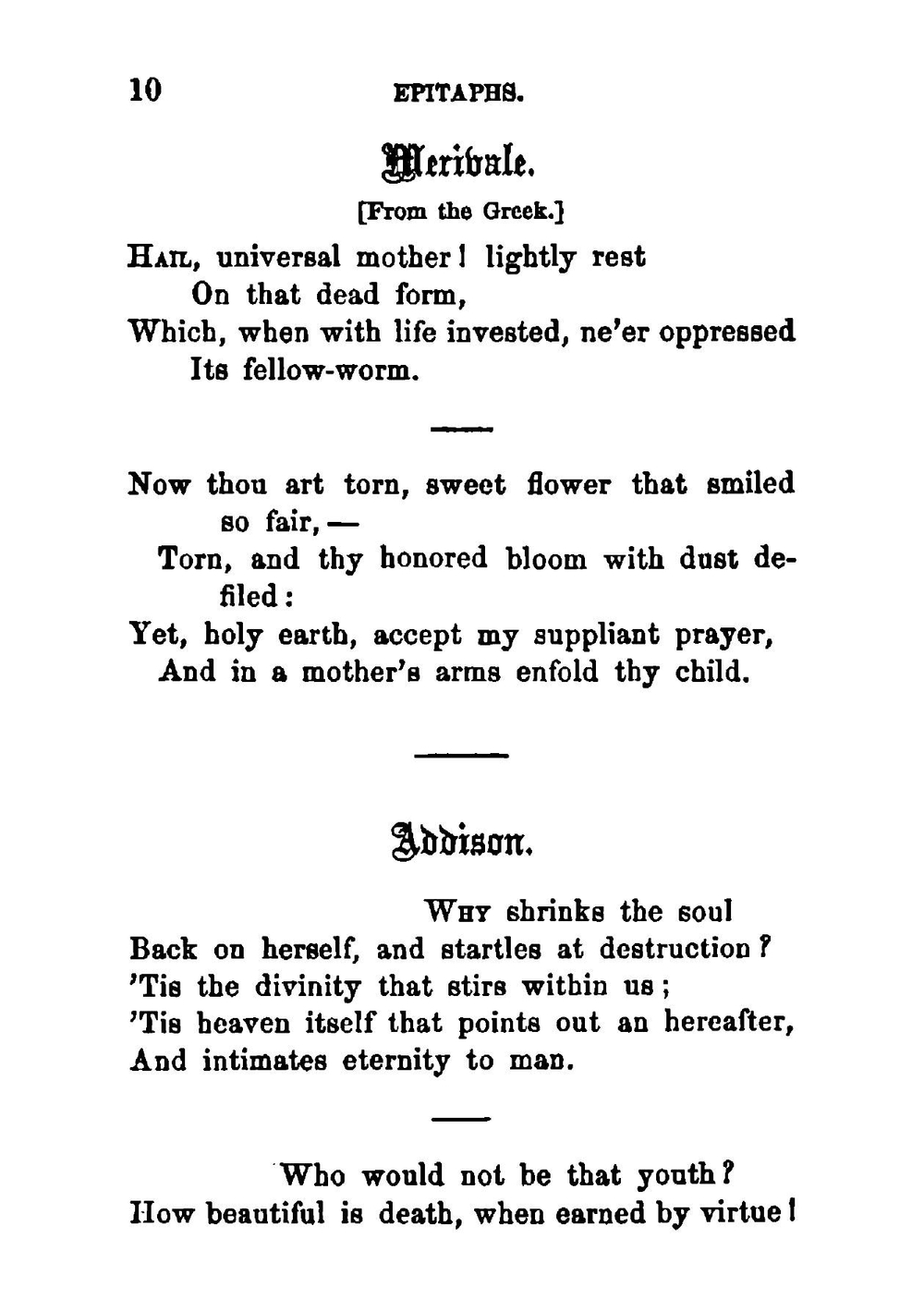 A collection of epitaphs, suitable for monumental inscriptions | Alpheus Cary