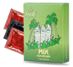 Микс-набор презервативов AMOR Mix Яркая линия - 3 шт.