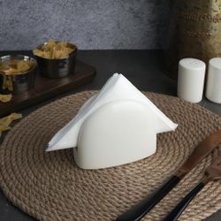 Салфетница 10*4,8 см h8,4 см белая фарфор Fine Plus Noble [1]