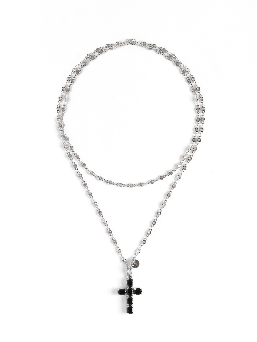 Сотуар "Black cross crystal" Silver