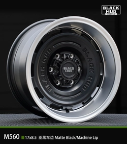 Диск колёсный литой BLACK MUD M560 R17 8,5 ET0 Matte Black / Machined Lip