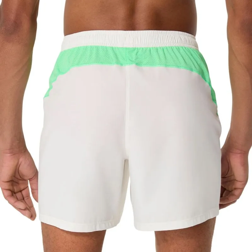 Мужские теннисные шорты Asics Padel Court 7in - cream/vital green