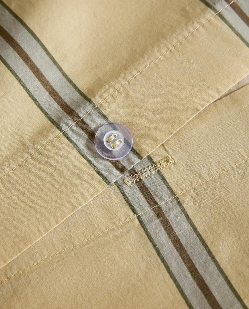 ZARA HOME ПОДОДЕЯЛЬНИК В ПОЛОСКУ (300 НИТЕЙ), ЖЕЛТЫЙ