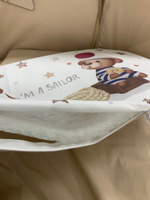 Комплект в кроватку 6 предметов "Моряк коричневый", сатин