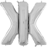 Шар фольгированный Буква Ж 66 см (Серебряный)