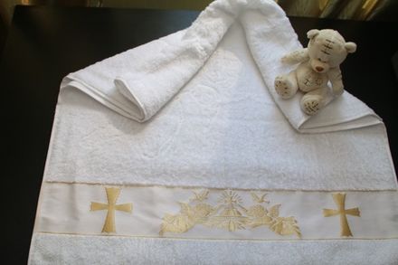 Крестильное полотенце  "Ангелы" 140*70см