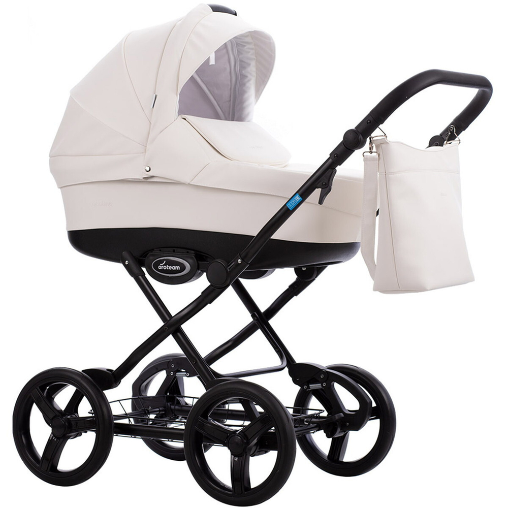 Детская коляска AroTeam Cocoline Prima 2 в 1 08 белая кожа
