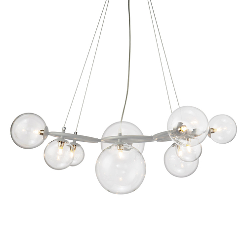 Люстра Wendt 9 grey/clear