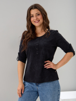 Лонгслив ЛНк-005/черный-варенка