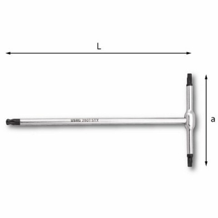 280 TSTX Ключ T-образных TORX со сферической головкой T30, USAG (Италия)