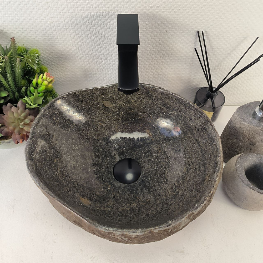 Раковина из речного камня RS-65462 39*35*16 0860