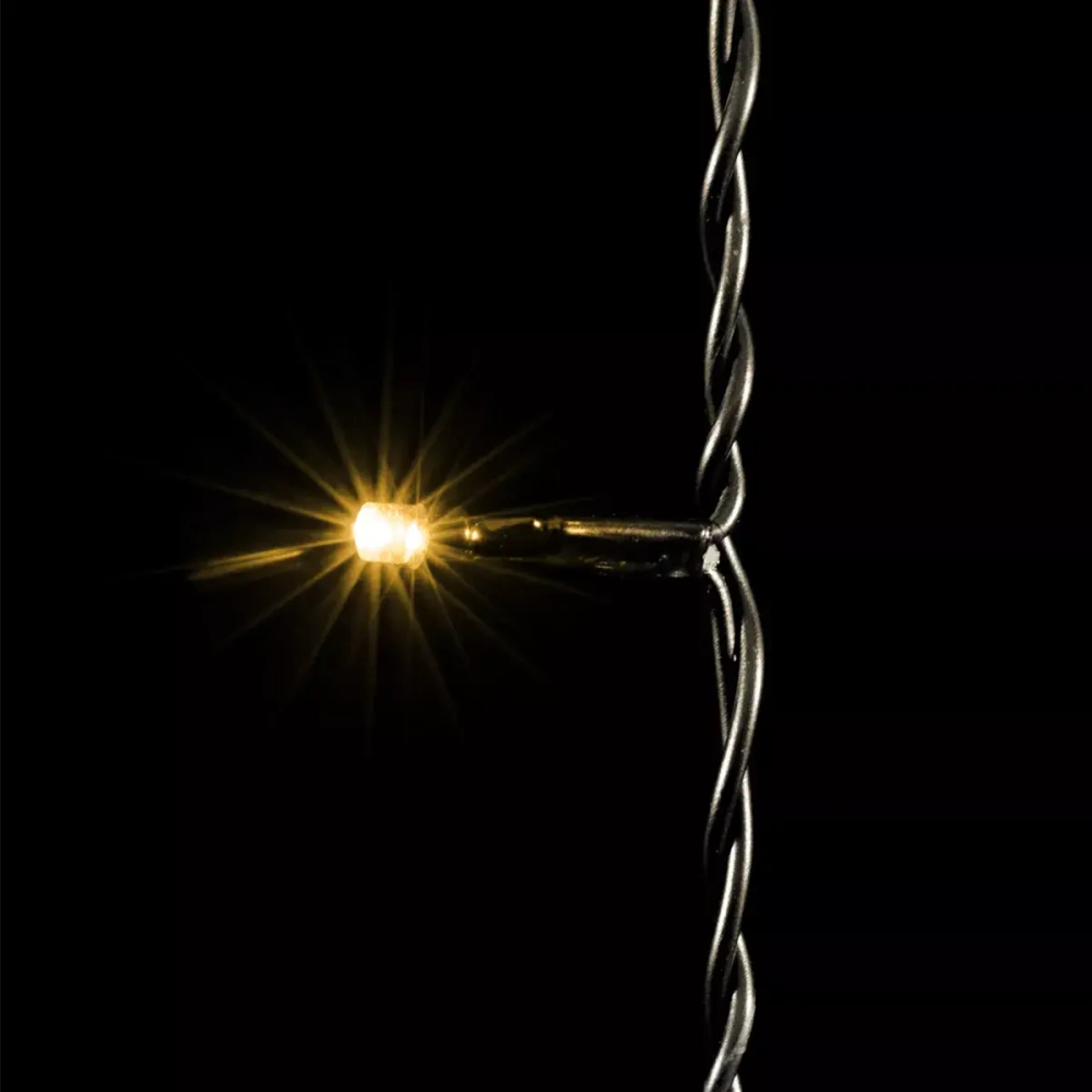 Светодиодный занавес 2*3 м., 600 теплых белых LED ламп, черный провод ПВХ, Beauty Led (PCL602-11-2WW)