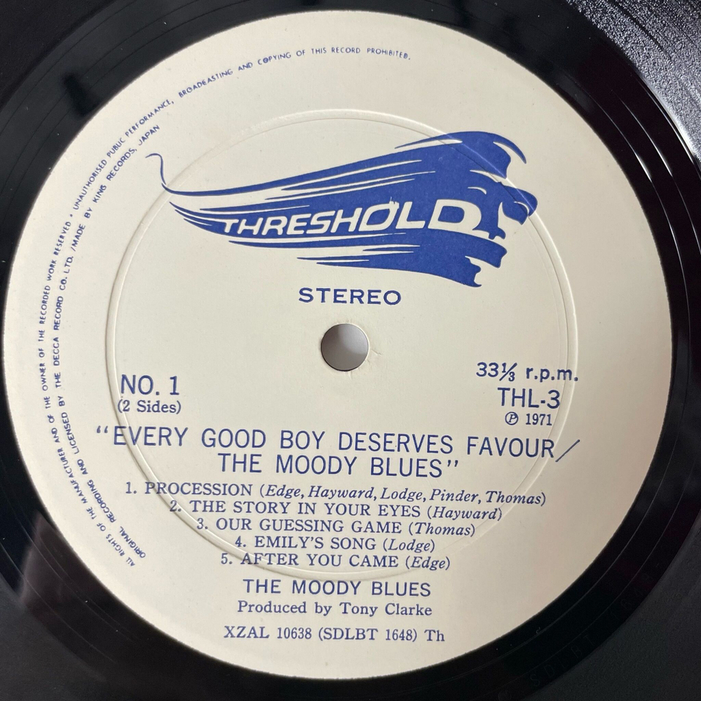 Винтажная виниловая пластинка LP The Moody Blues Every Good Boy Deserves Favour (Japan 1971) (No Obi) Nice To Be Here