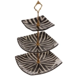 Этажерка для фруктов 3-х ярусная квадратная Риштанская керамика