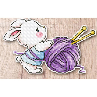 "Зайка с клубком"-BXT020G(14) вышивка