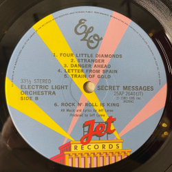 Винтажная виниловая пластинка LP Electric Light Orchestra Secret Messages (Japan 1983) (Obi) Four Little Diamonds
