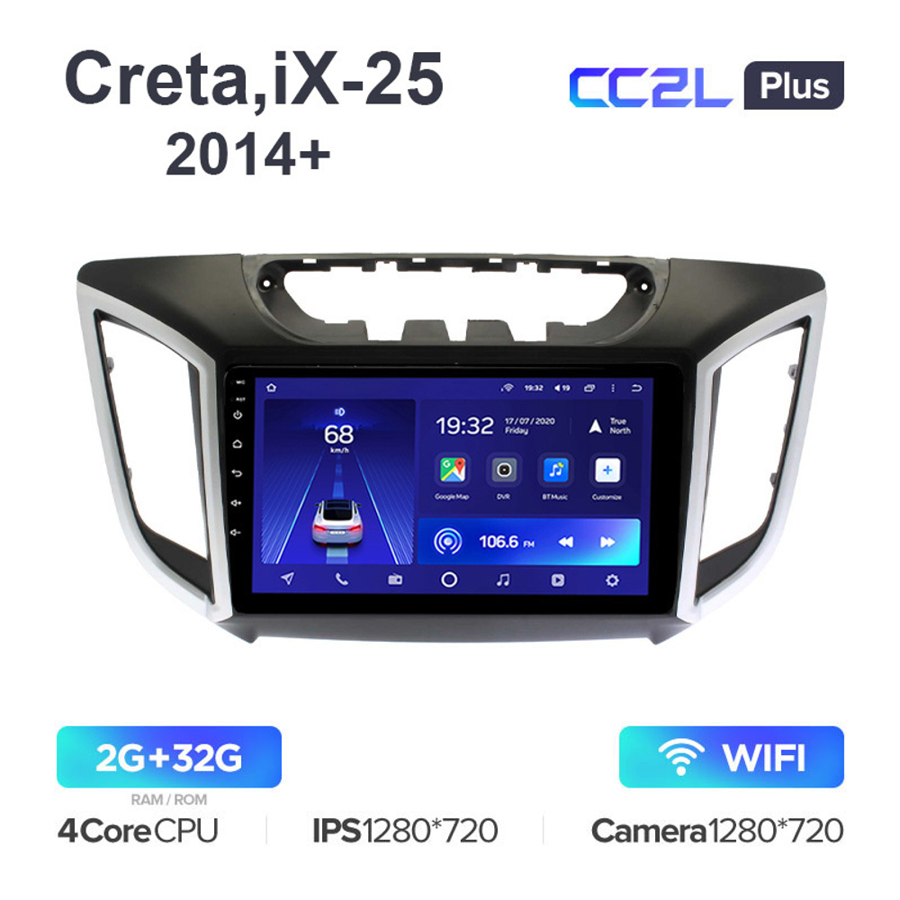Teyes CC2L Plus 9" для Hyundai Creta, iX-25 2014+