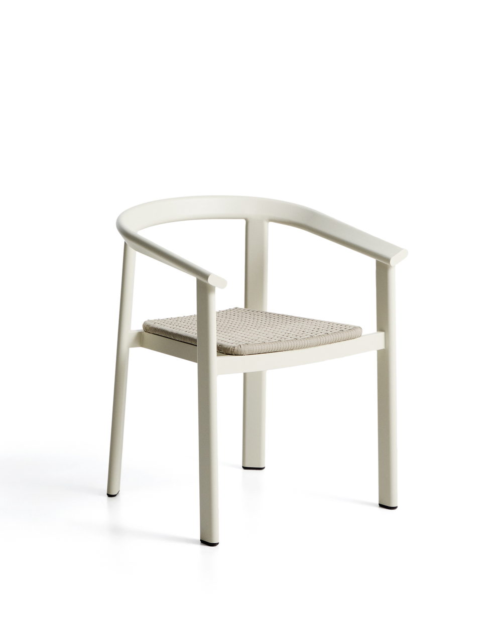Уличный стул Erice из алюминия и шнура цвета экрю