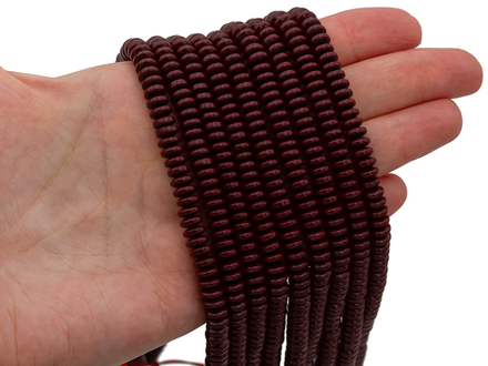 Нить бусин из гематита "Спелая вишня", рондель 6мм