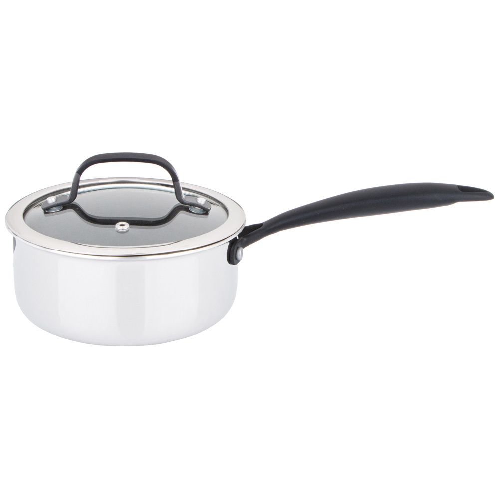 КОВШ С КРЫШКОЙ 1,4Л "IRON CHEF" AGNESS 16*7,5СМ ТЕХНОЛОГИЯ 3-PLY, НЕРЖ.СТАЛЬ 18/10