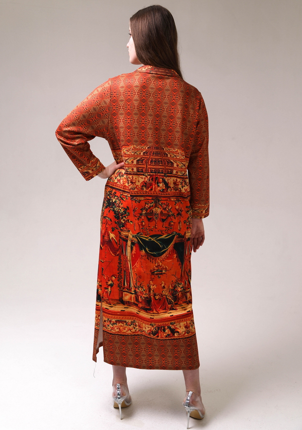 Платье "Гротеск", по мотивам фламандской шпалеры 17 века. Серия «Гротеск»