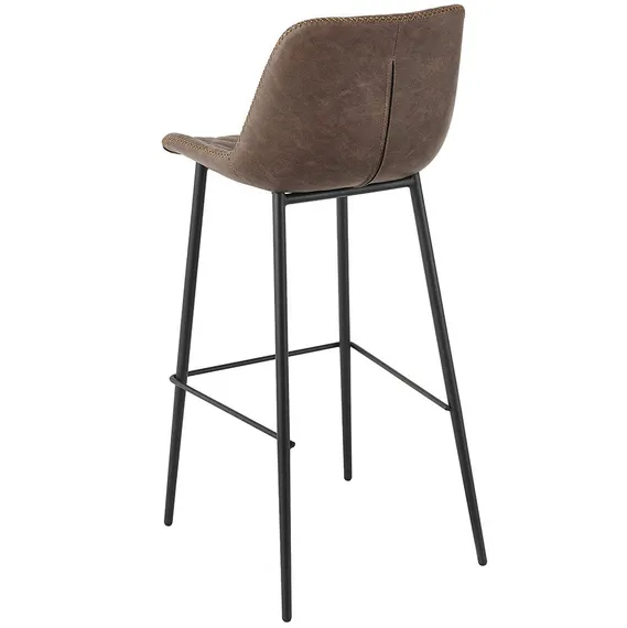 Барный стул Narro 66 см, коричневый на черных металлических ножках | Купить в Hallberg.ru
