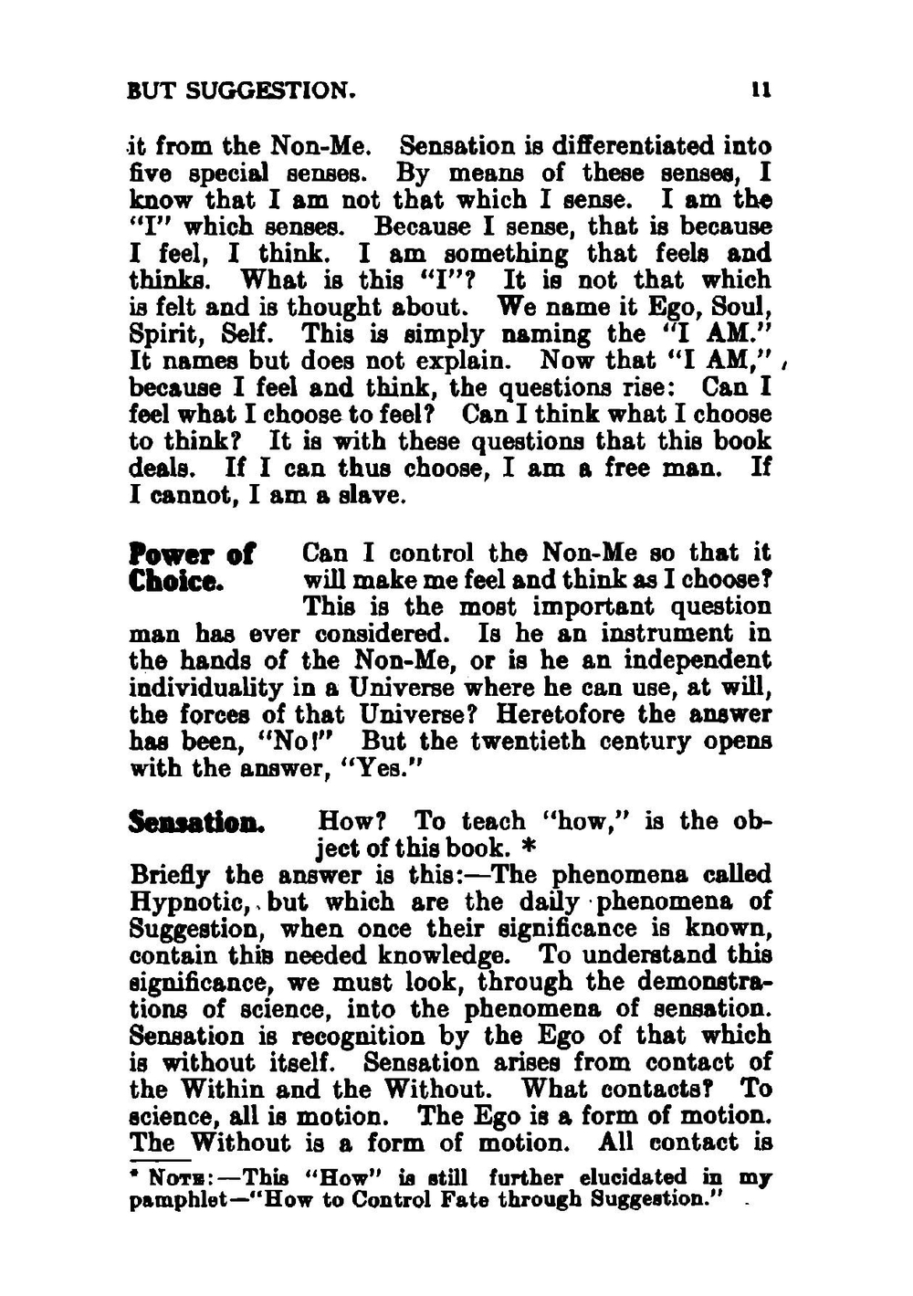 Not Hypnotism But Suggestion. A Lesson in Soul Culture | Henry Harrison Brown