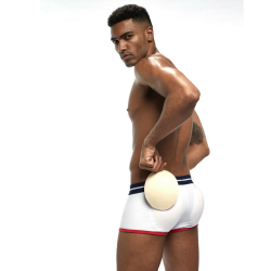 Мужские трусы боксеры белые с push up JOCKMAIL JM6038-1