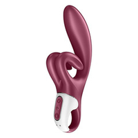 Бордовый вибратор-кролик 21,2см Satisfyer Touch me