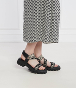 Кожаные босоножки Baldinini - черный(D4E251P1KNIT)