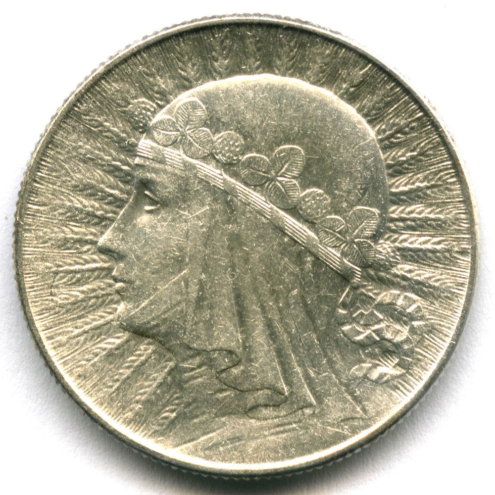 5 злотых Польша Ядвига 1934 год XF-AU Серебро