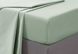 Простыня на резинке 100х200х30 Arya home Camino мятная