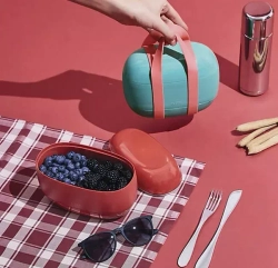 Alessi - Ланчбокс 1,25л серый / артикул   SA02G  / GTIN 8003299429318