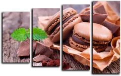 Модульная картина "Шоколадные макаруны"
