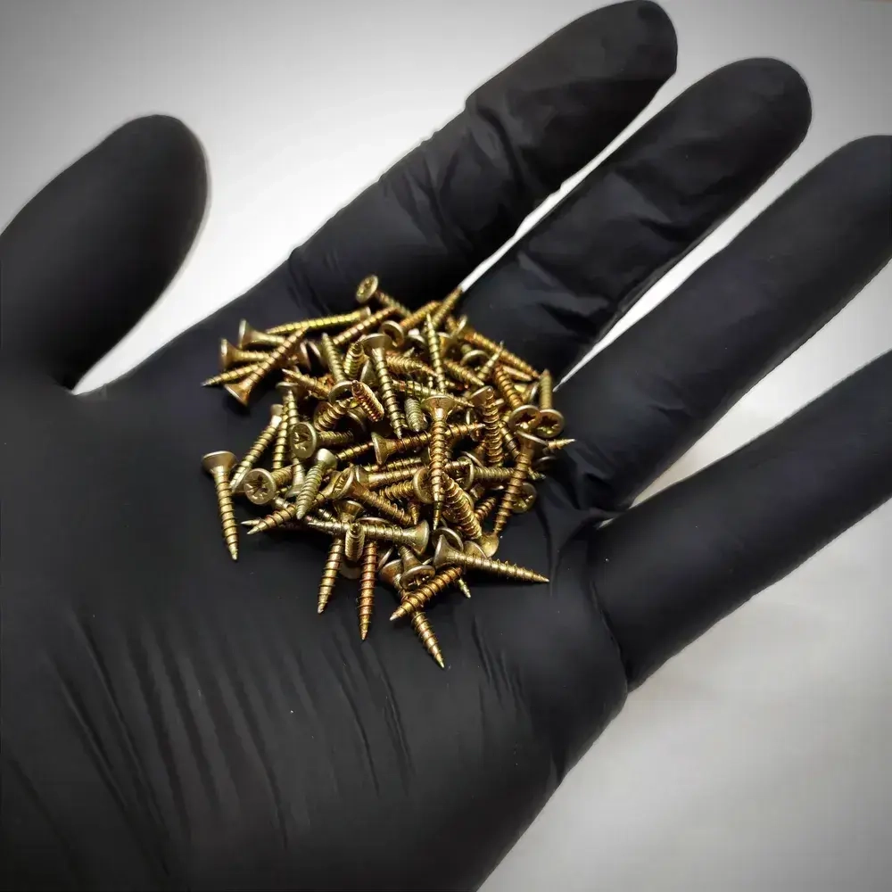 Шуруп - саморез 2,5*16мм (цвет - желтый цинк) - 50 штук - шлиц Pz-1