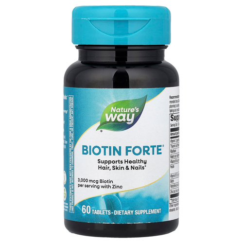 Nature's Way, Biotin Forte® с цинком, 60 таблеток