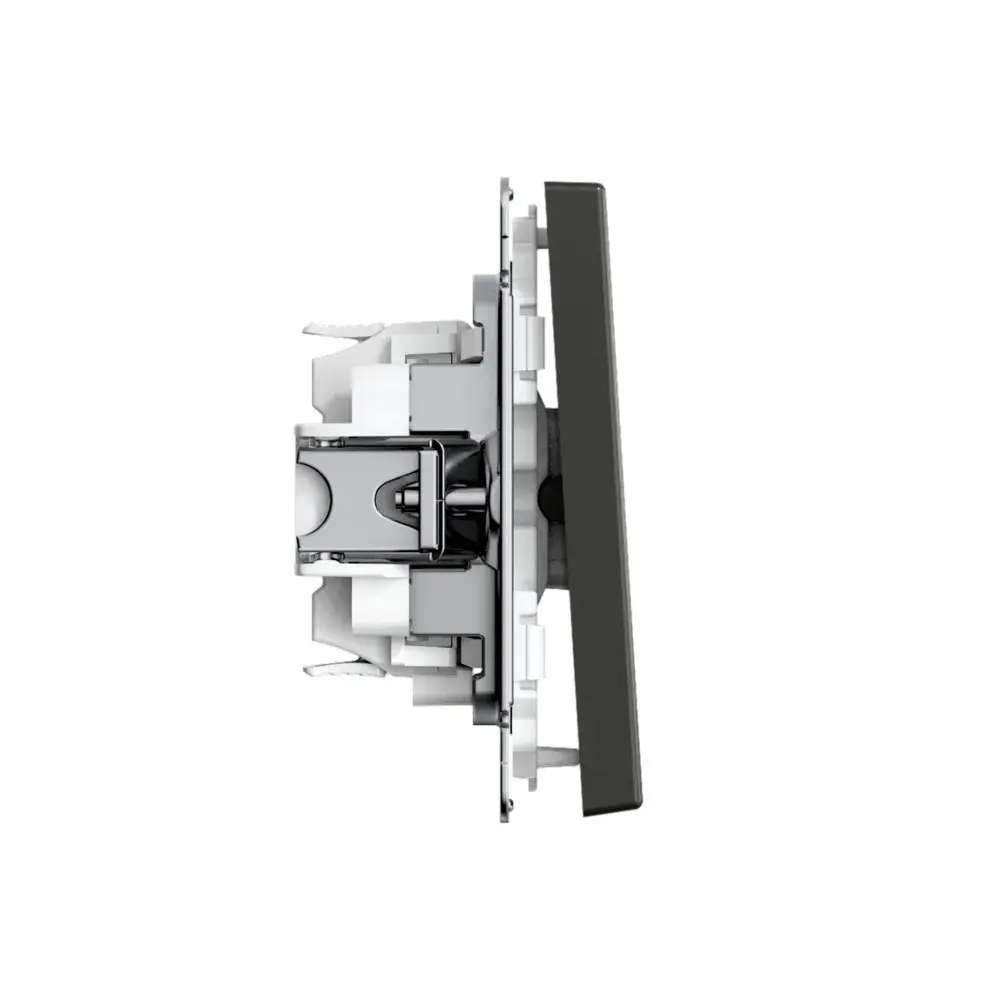 ARTGALLERY 1-клавишный ПЕРЕКЛЮЧАТЕЛЬ, 10АХ, механизм, быстрозажим. клем., БАЗАЛЬТ